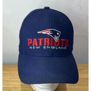 Vintage 90s Blue New England Patriots Sports Snapback